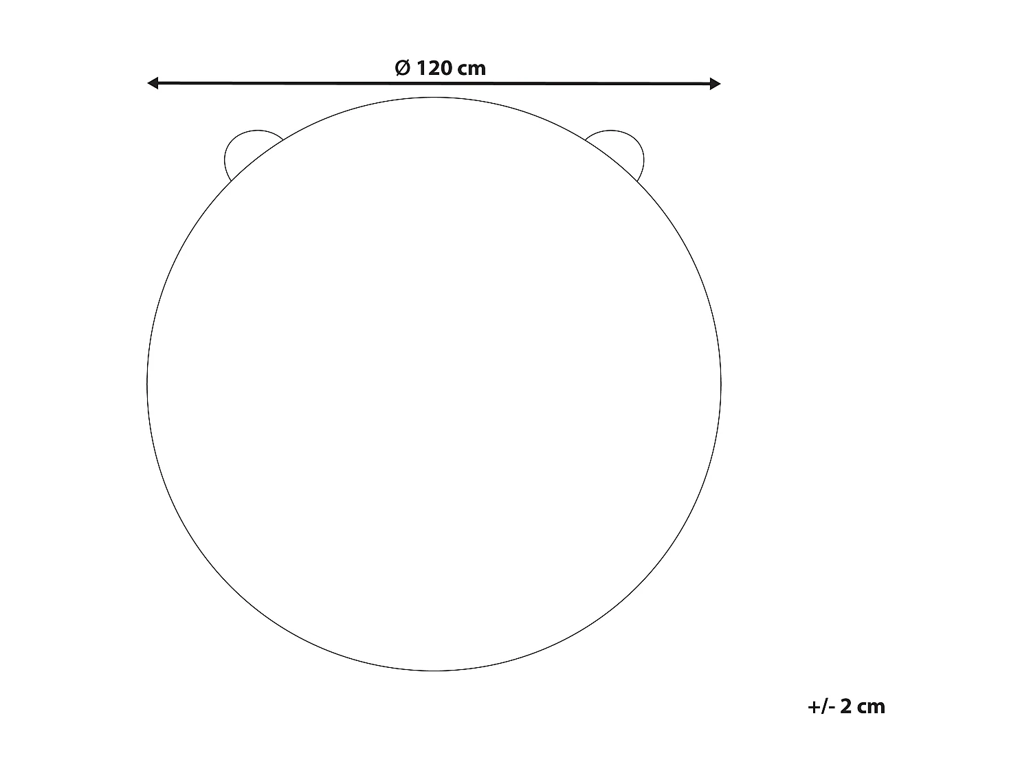 Tappeto per bambini juta beige motivo orso ⌀ 120 cm KOSALAR