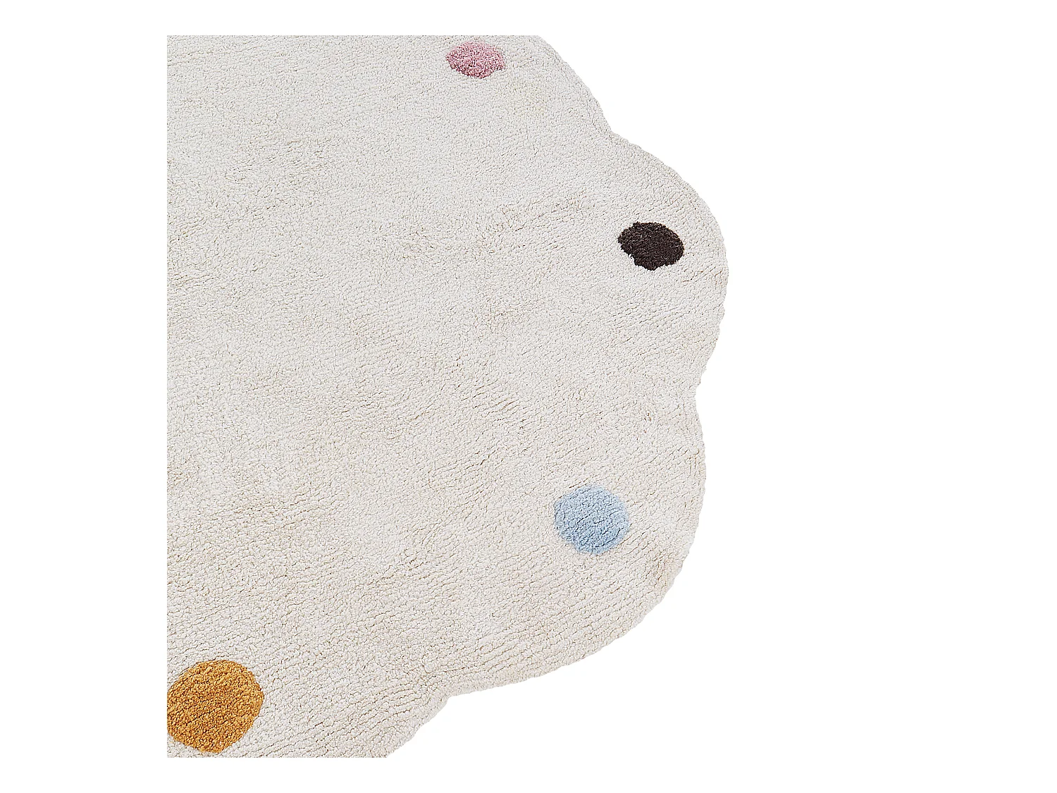 Tapete redondo em algodão creme ø 120 cm DUREVI