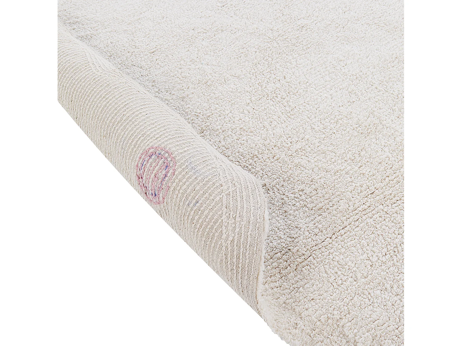 Tapis rond en coton ø 120 cm beige DUREVI
