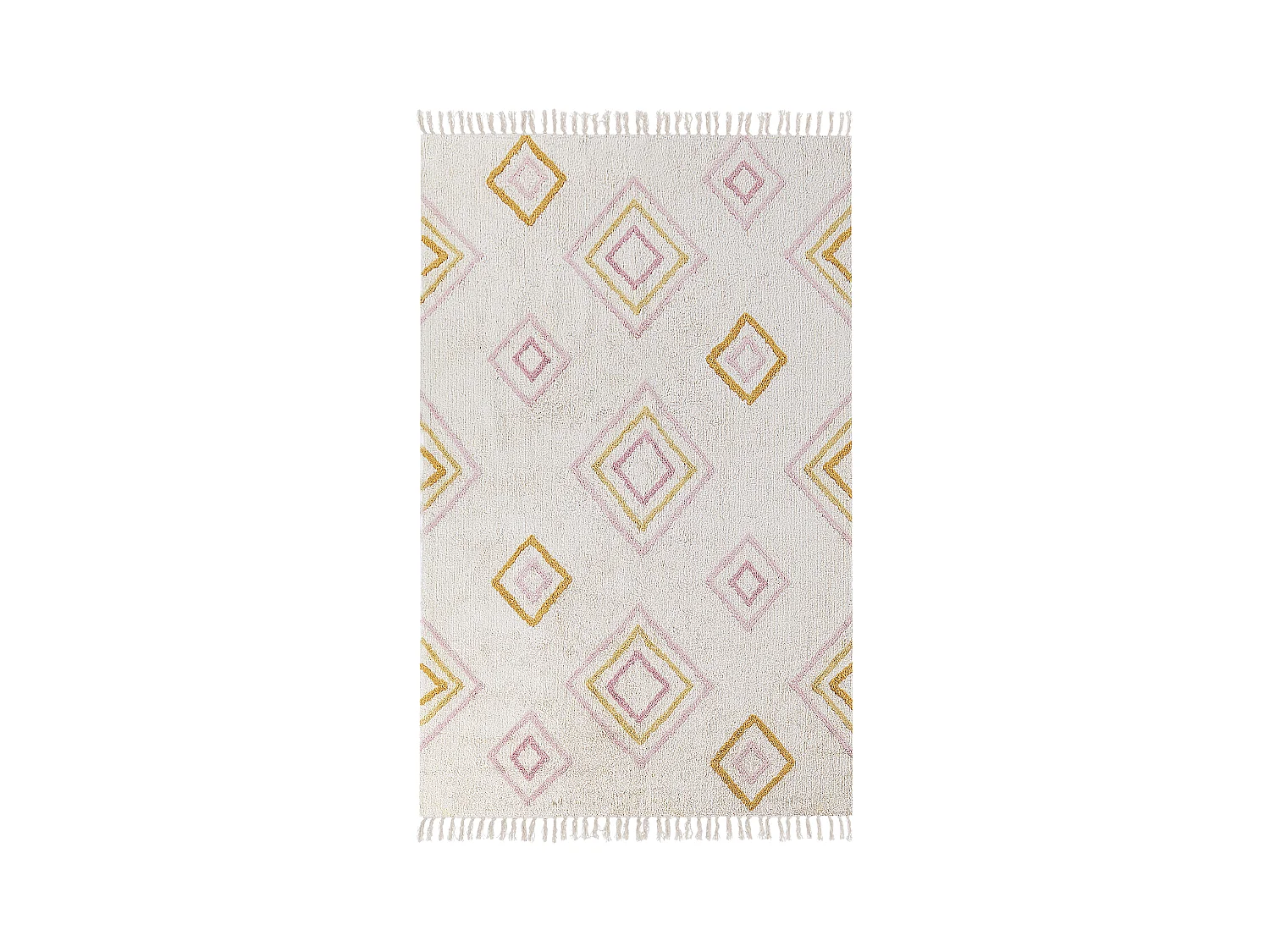 Tappeto cotone bianco sporco 140 x 200 cm LASHE