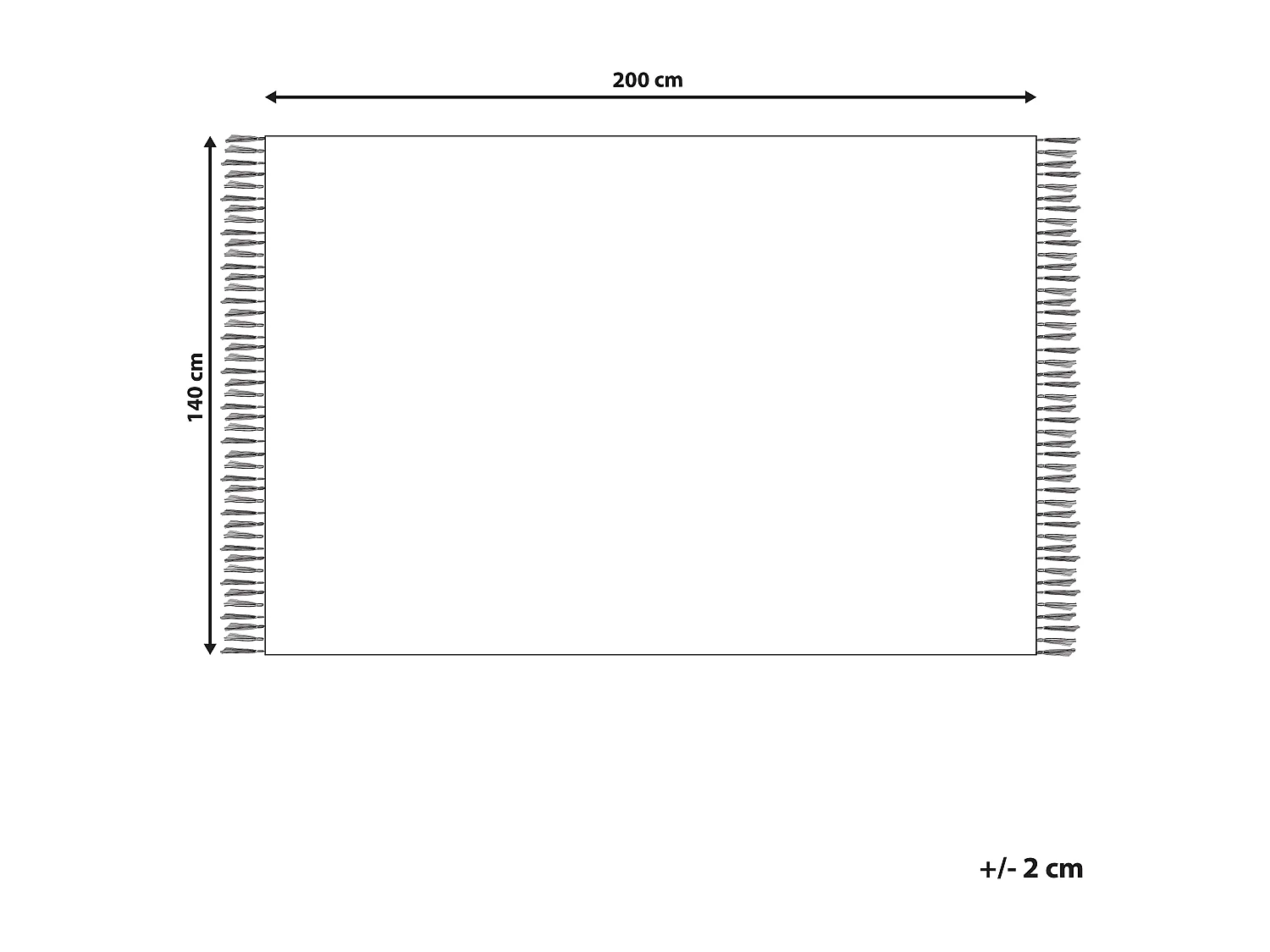 Tapis LASHE Blanc cassé 140 x 200 cm Coton