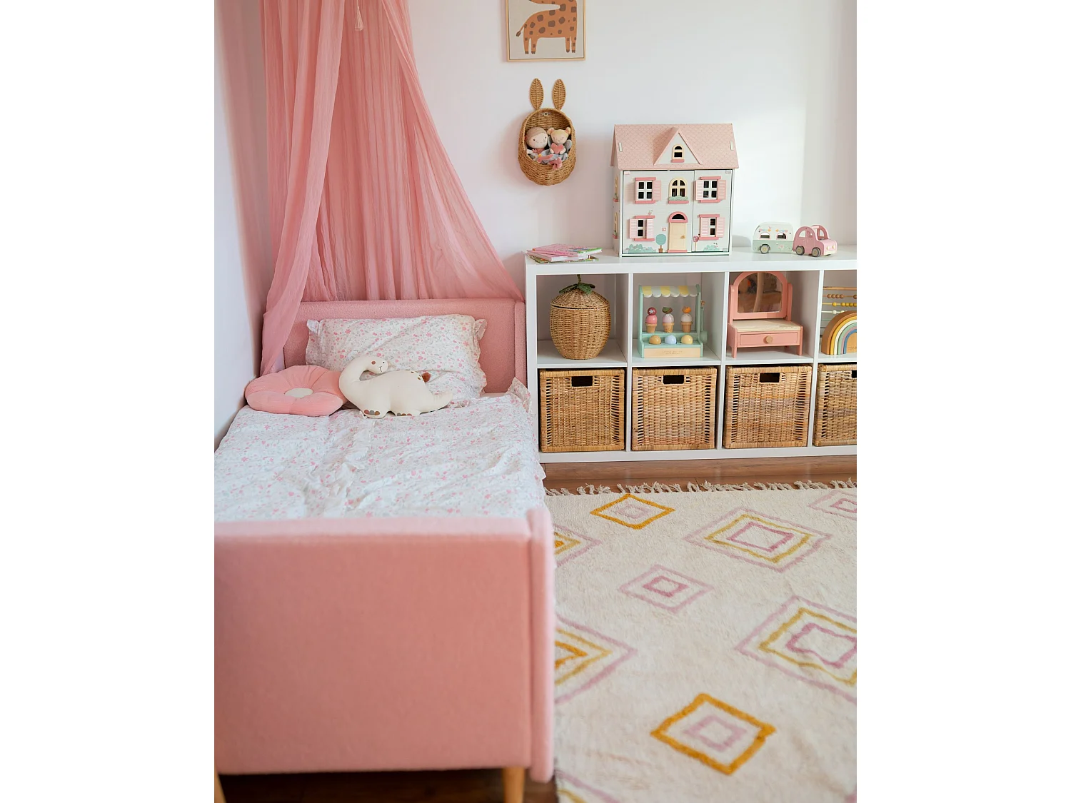 Tapis 140 x 200 cm en coton blanc cassé LASHE