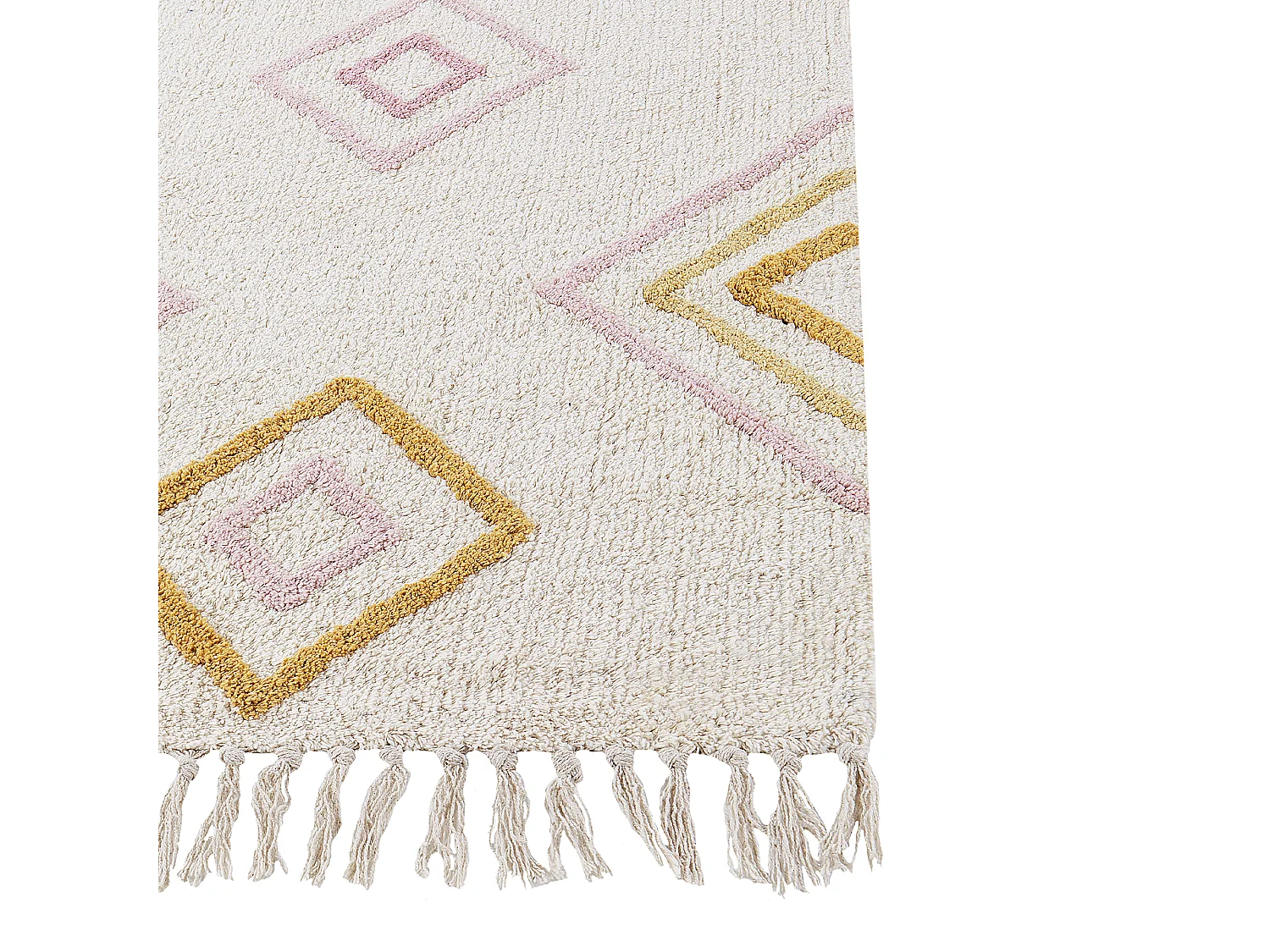 Tappeto cotone bianco sporco 140 x 200 cm LASHE