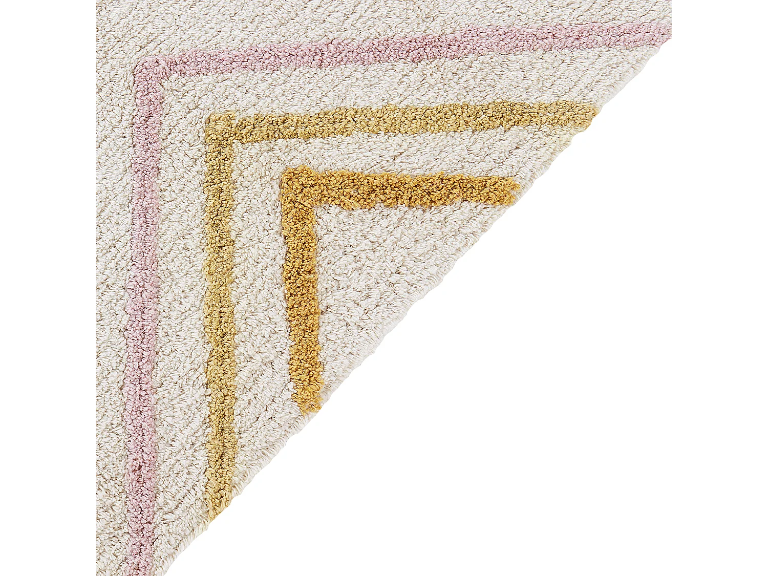 Tappeto cotone bianco sporco 140 x 200 cm LASHE