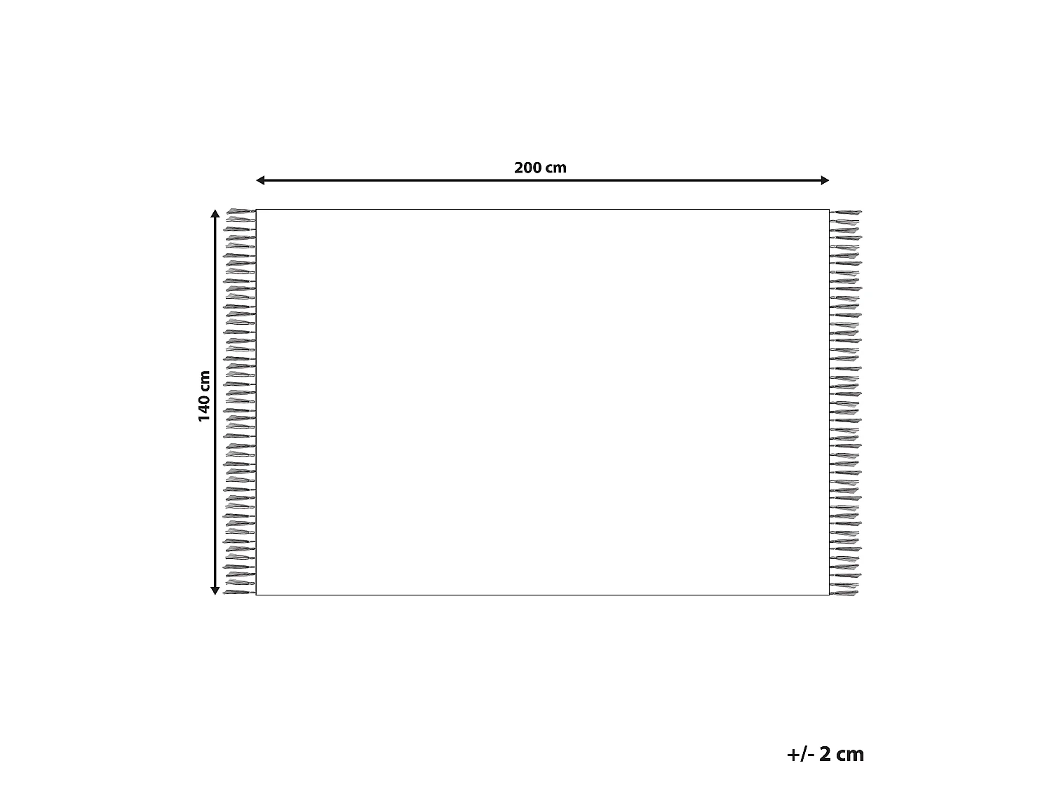 Tapis 140 x 200 cm en coton blanc cassé LASHE