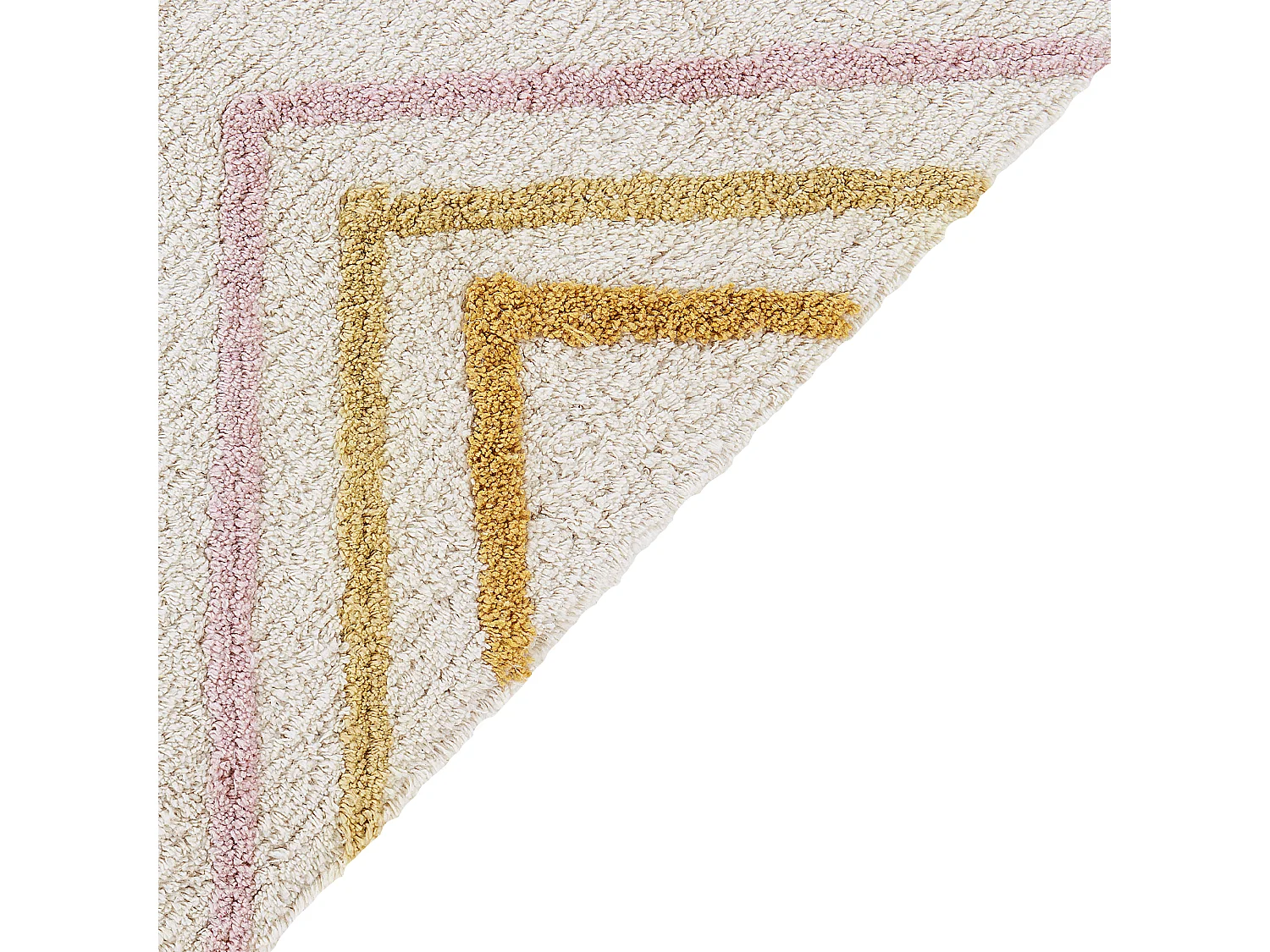Tapis 140 x 200 cm en coton blanc cassé LASHE