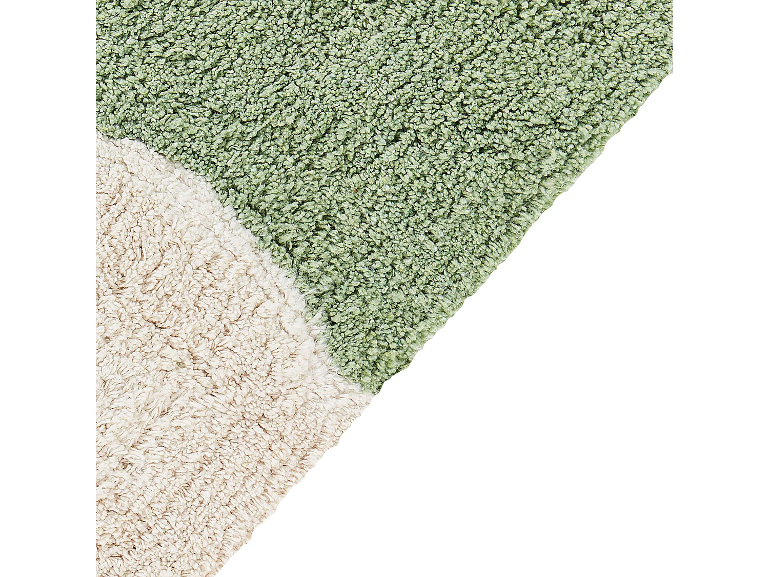 Alfombra de algodón verde motivo floral 140 x 200 cm MOKHVA