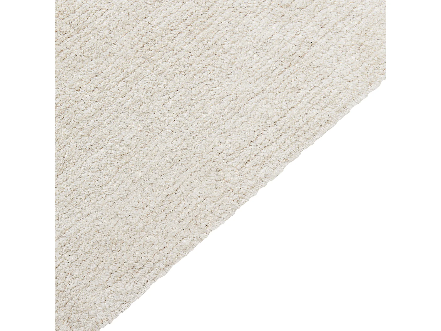 Tapis 140 x 200 en coton blanc cassé BAZALETI