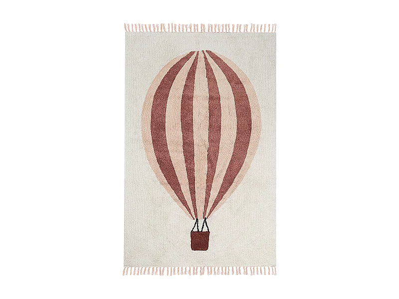 Tapis enfant BAZALETI Beige clair 140 x 200 cm Coton