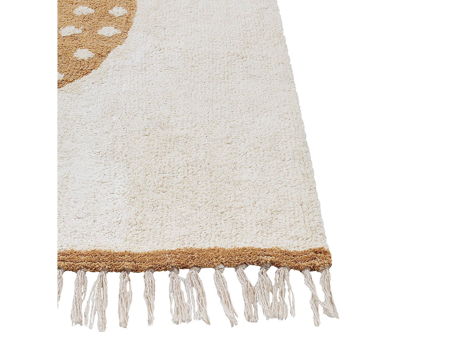 Vloerkleed katoen wit 140 x 200 cm KHIDARI