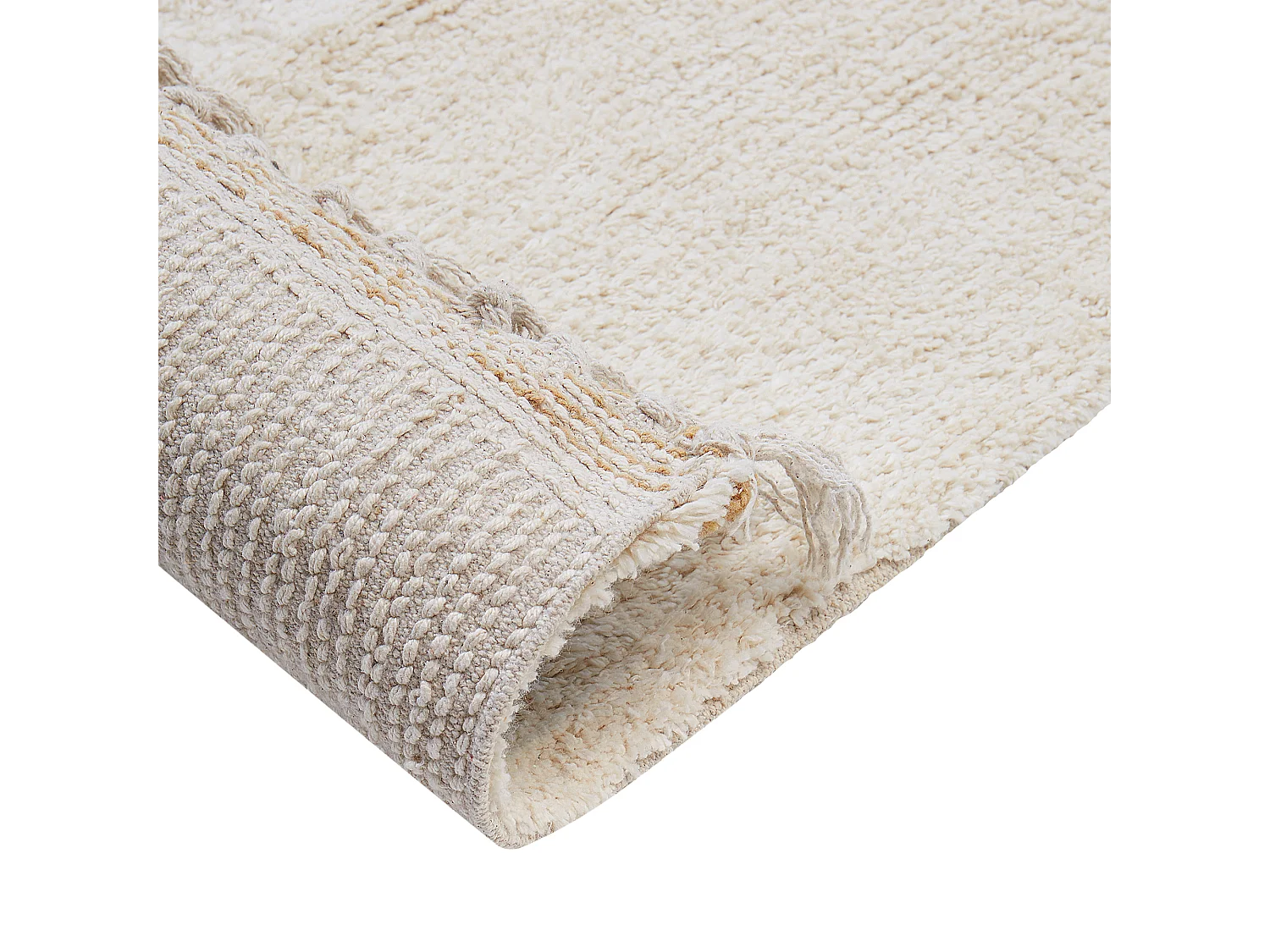 Tappeto cotone bianco sporco 140 x 200 cm KHIDARI