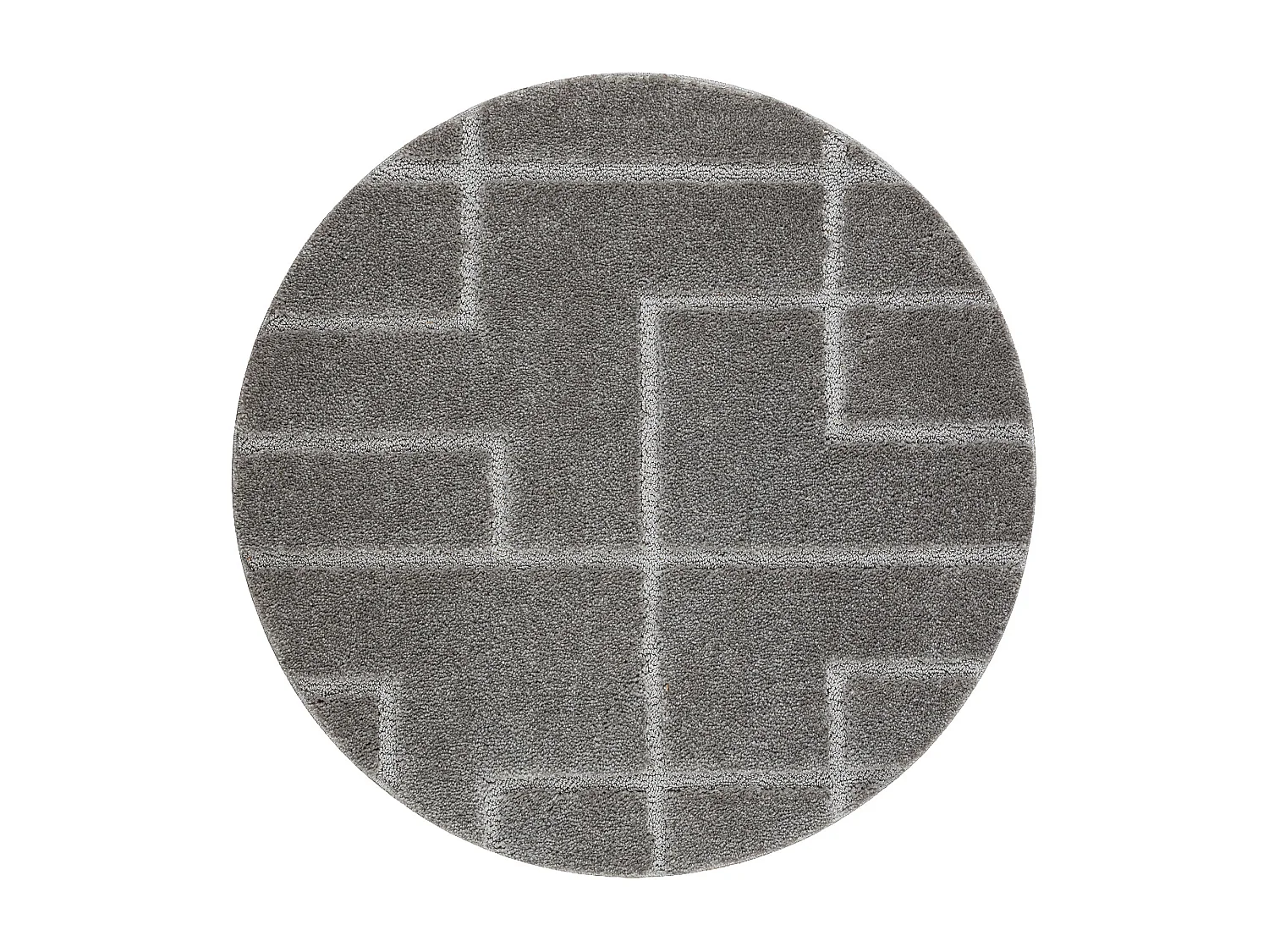 Badkamertapijt SUPREME cirkel LINES, lijnen, antislip, zacht - grijs cercle 100 cm