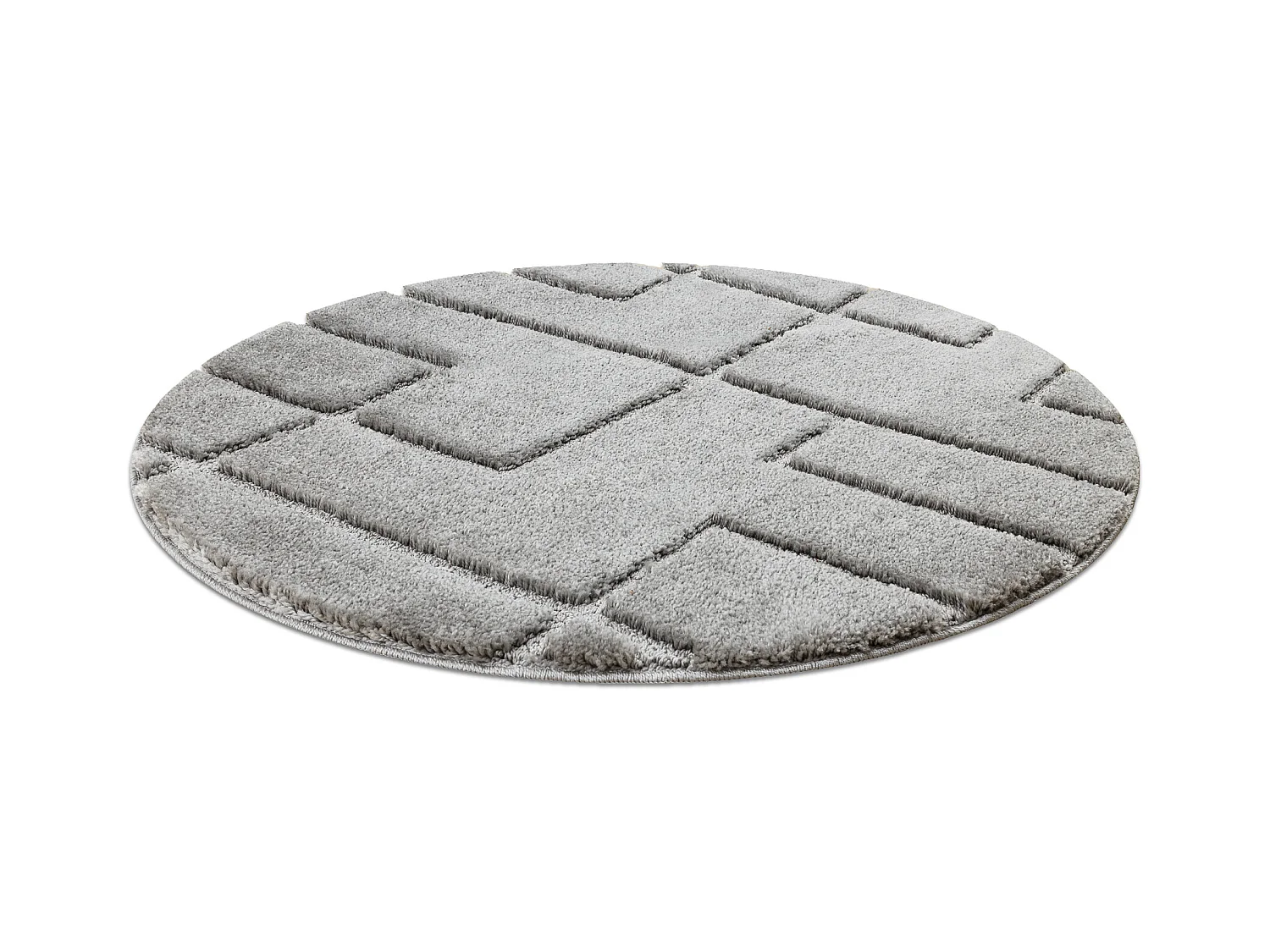 Dywan łazienkowy SUPREME koło LINES linie, antypoślizgowy, miękki  cercle 100 cm