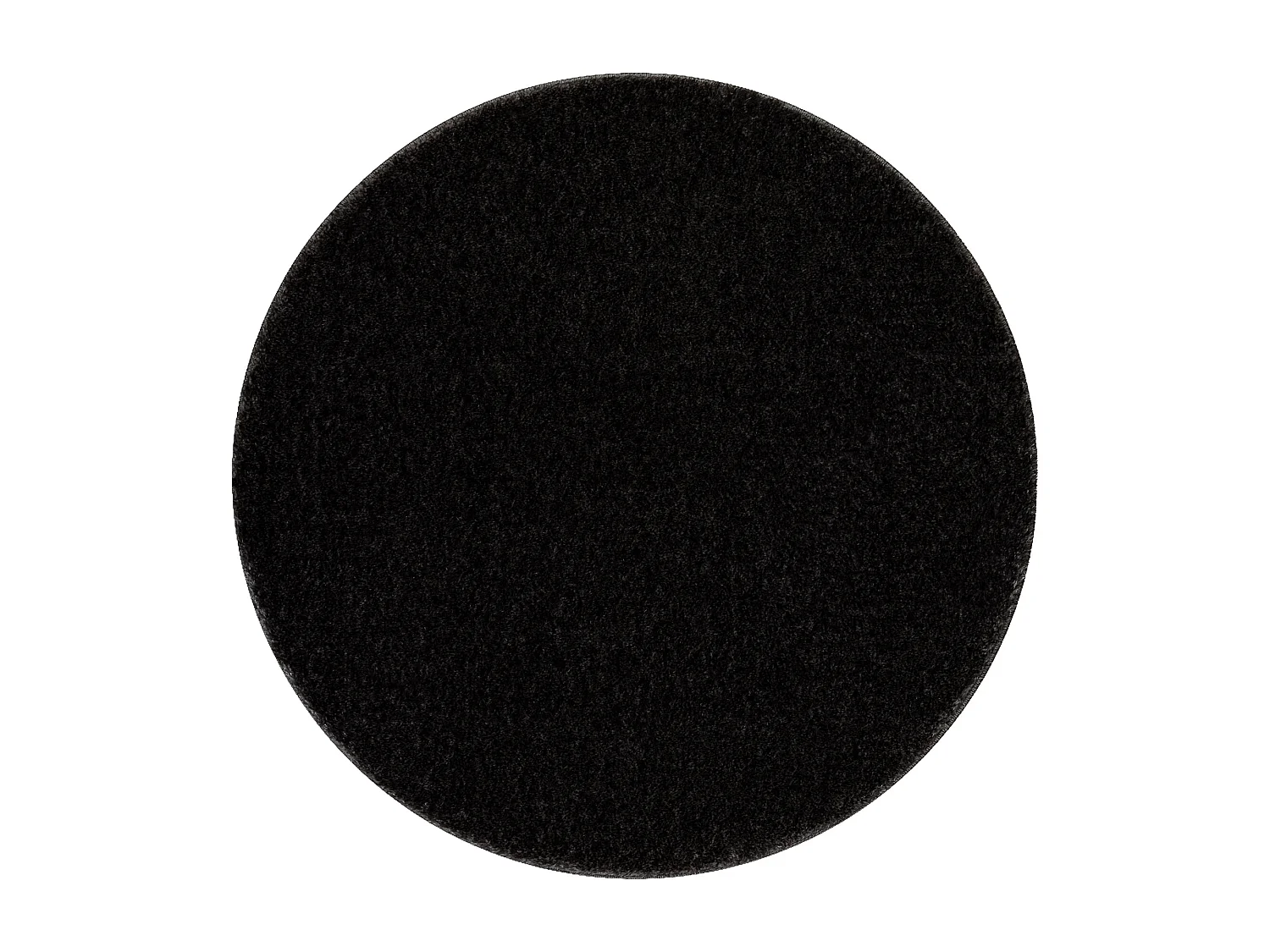 Badkamertapijt SANTA cirkel vlak, antislip, zacht - zwart cercle 67 cm