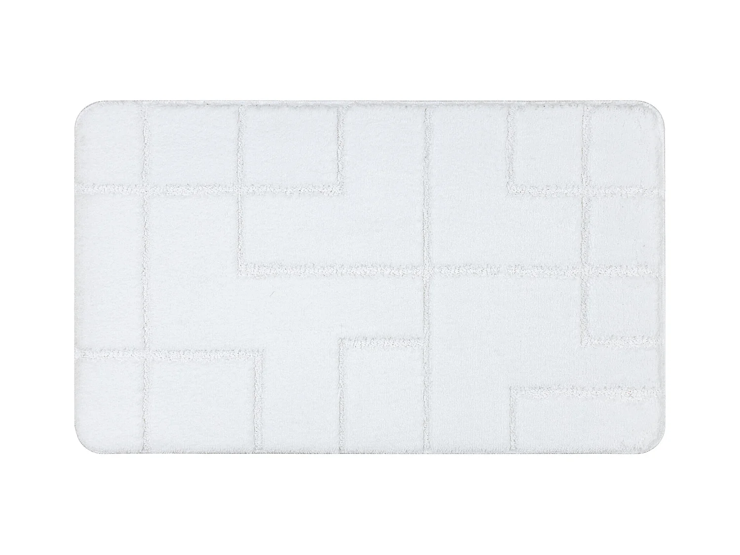 Badteppich SUPREME LINES, Linien, rutschfest, weich – weiß 60x100 cm