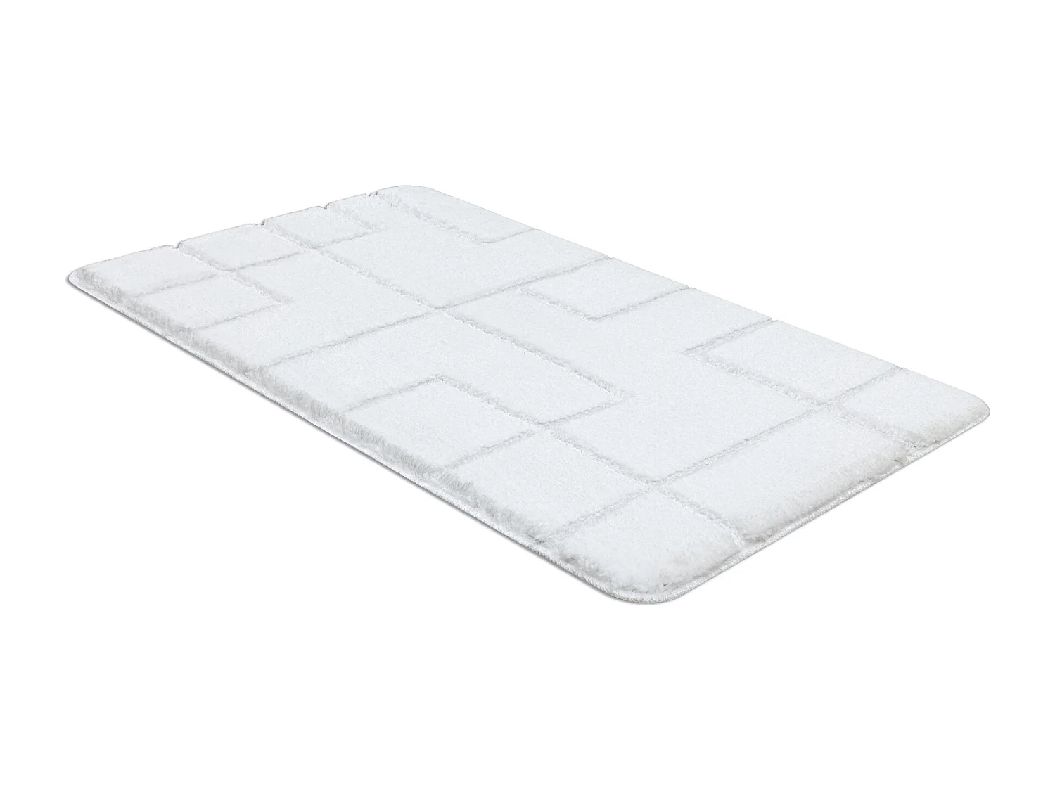 Tapis de salle de bain SUPREME LINES, lignes, antidérapant, doux - bl 60x100 cm