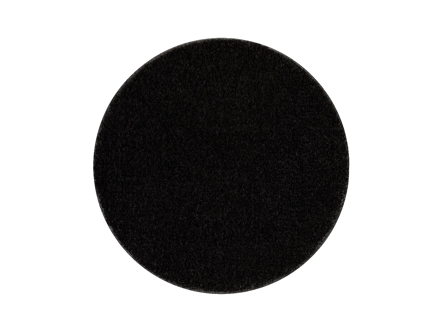 Tapis de salle de bain SANTA cercle plaine, antidérapant, doux - noir cercle 100 cm
