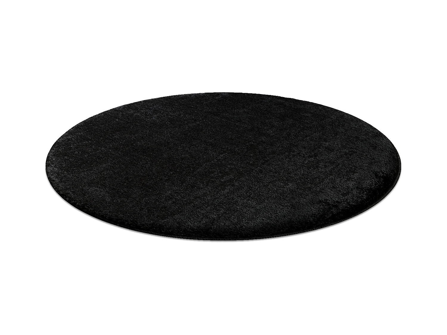 Badteppich SANTA Kreis eben, rutschfest, weich – schwarz cercle 100 cm