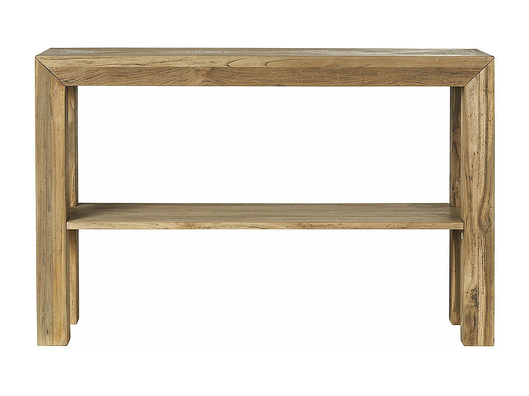 Consola de madera de teca reciclada maciza