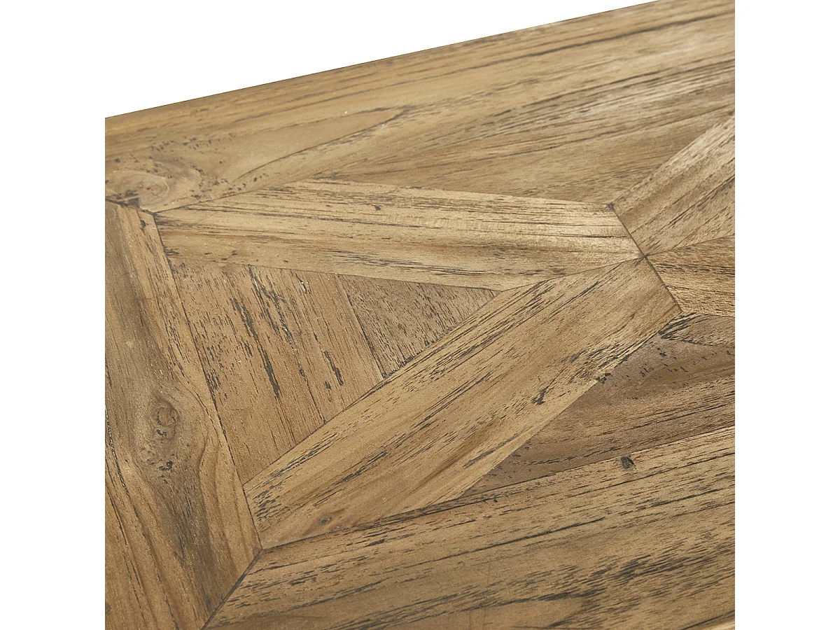 Consola de madera de teca reciclada maciza