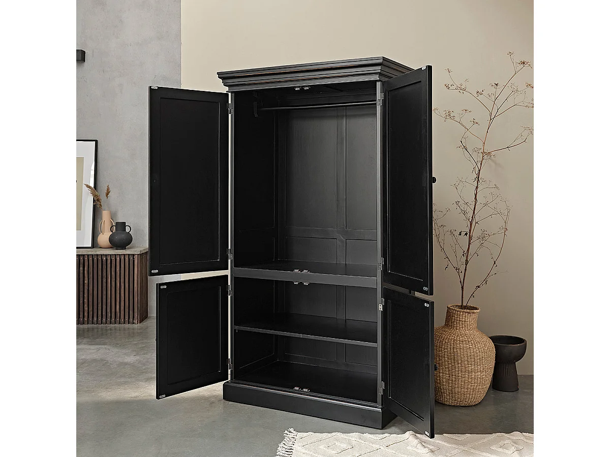 Armario de madera de caoba maciza