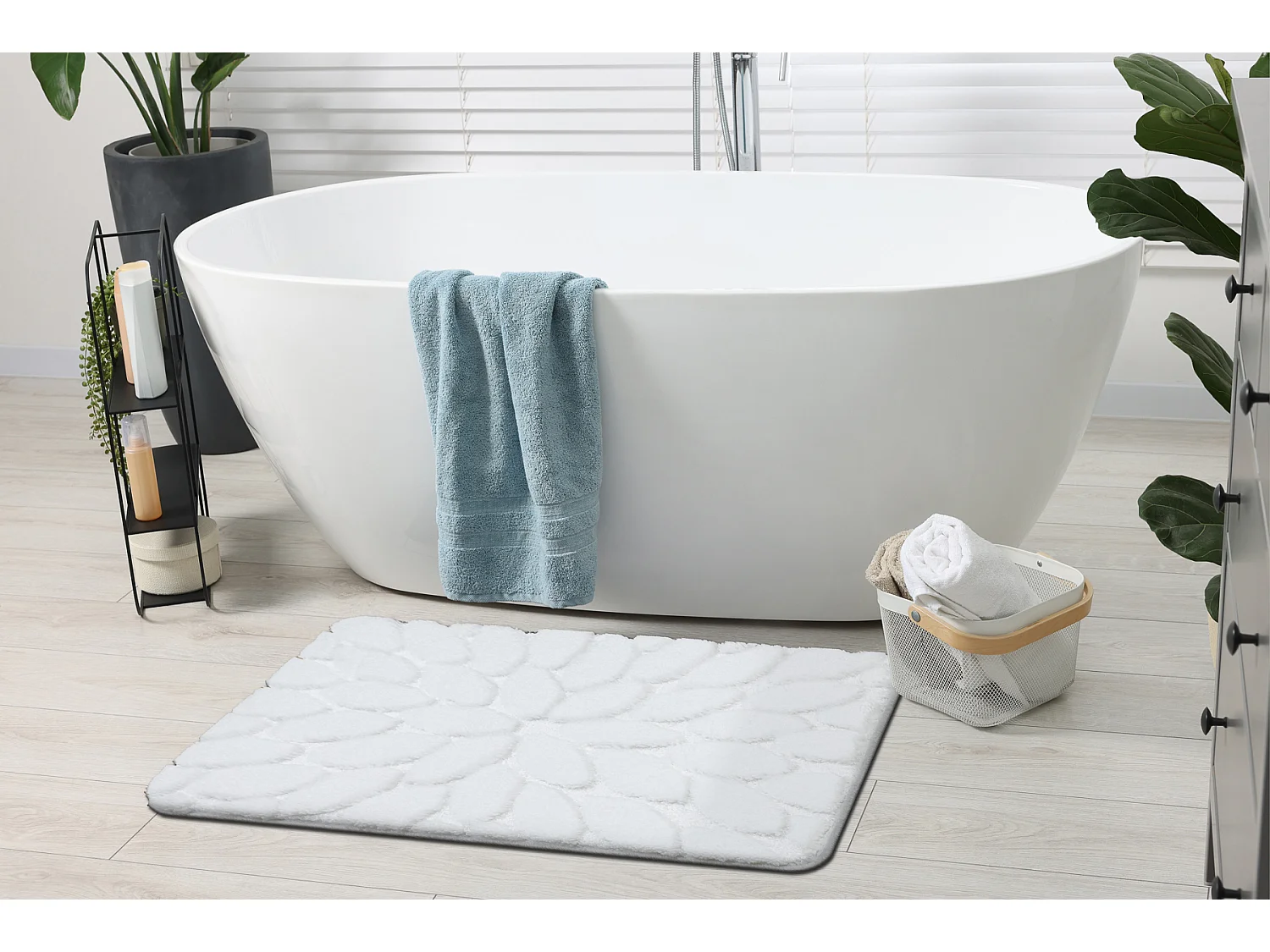 Tapis de salle de bain SUPREME STONES, des pierres, antidérapant, dou 50x80 cm