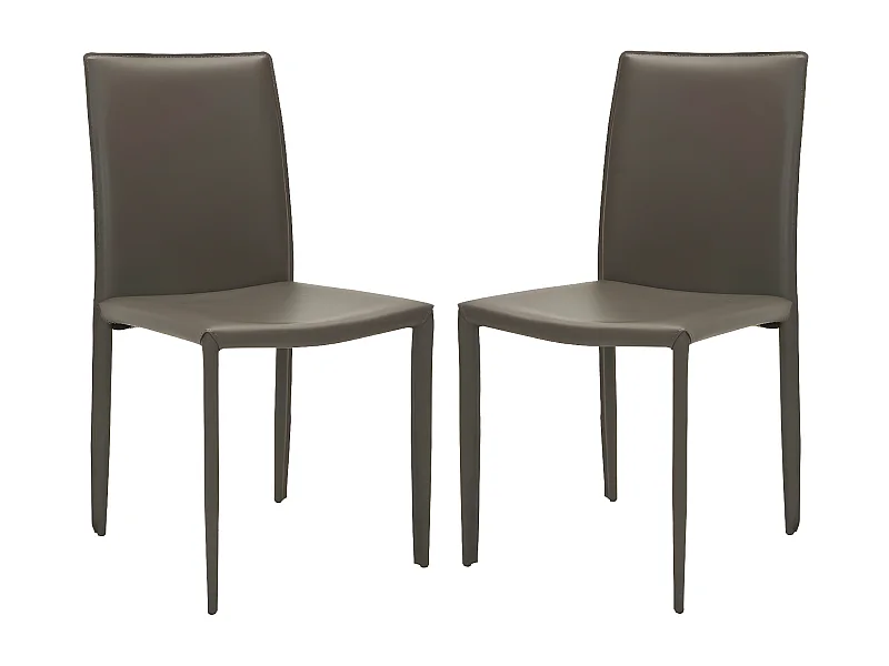 Lot de 2 chaise Gris 58 X 48 X 90.93 cm - Beatrix