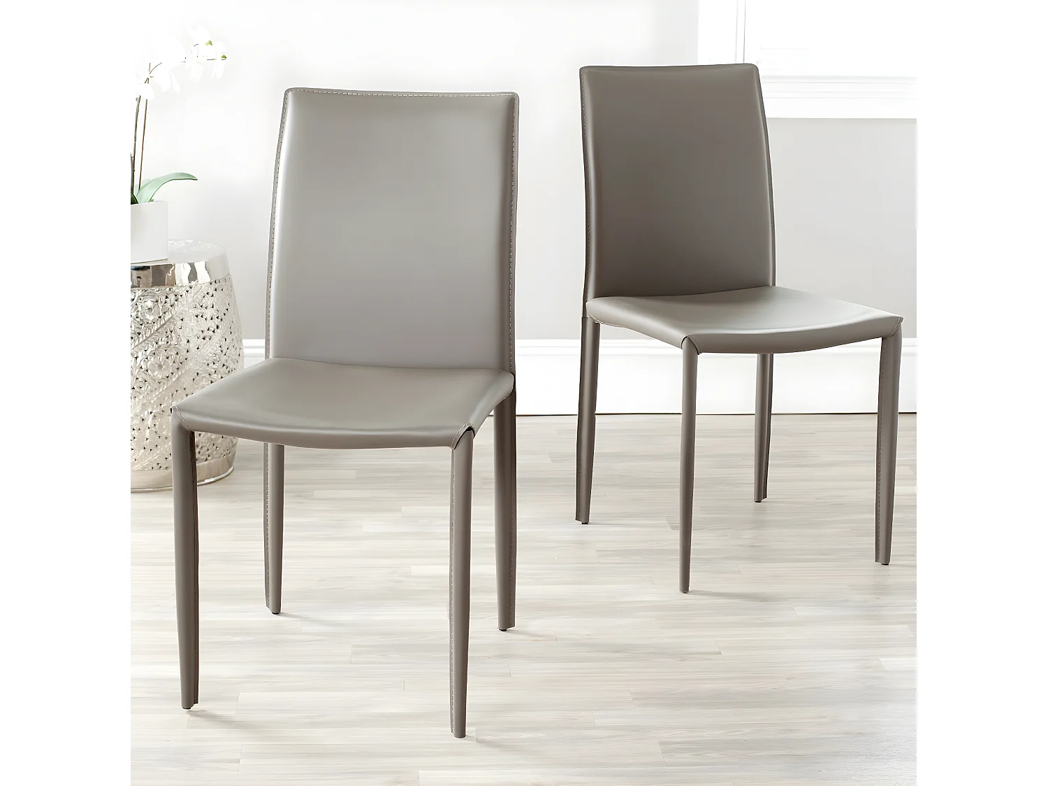 Lot de 2 chaise Gris 58 X 48 X 90.93 cm - Beatrix