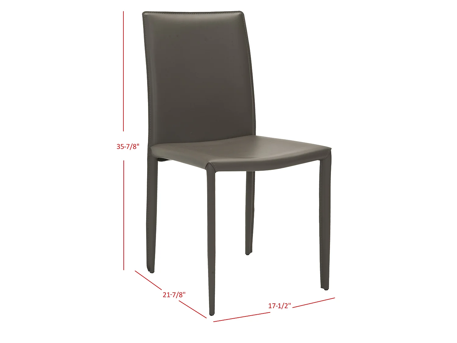 Lot de 2 chaise Gris 58 X 48 X 90.93 cm - Beatrix