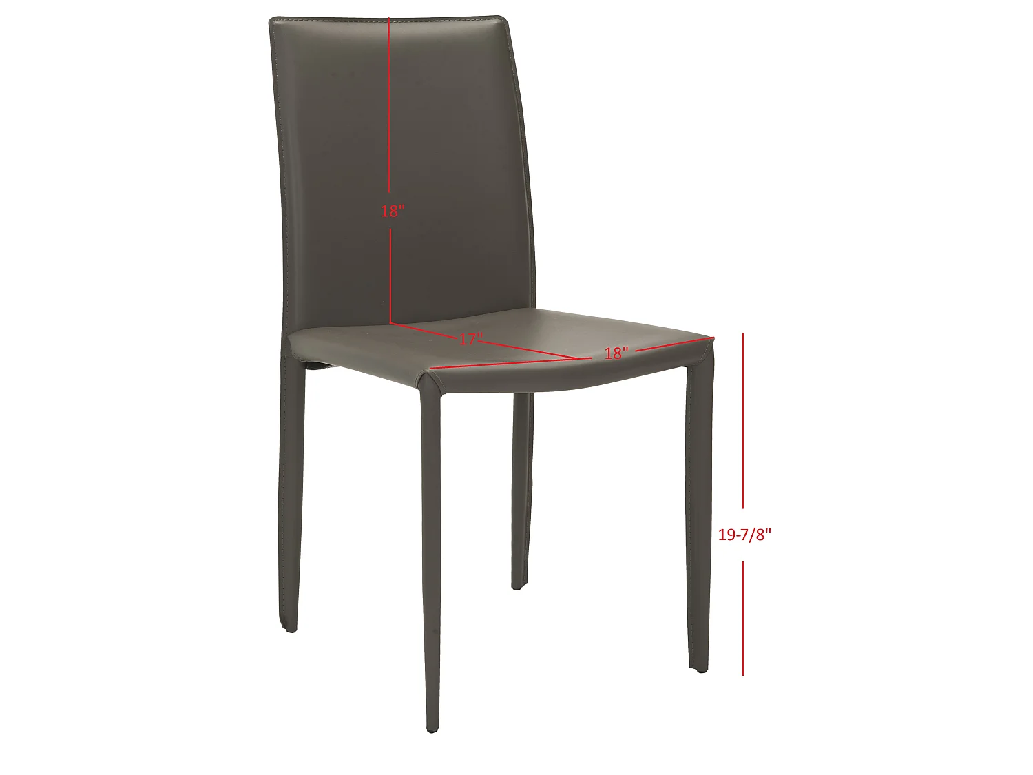 Lot de 2 chaise Gris 58 X 48 X 90.93 cm - Beatrix