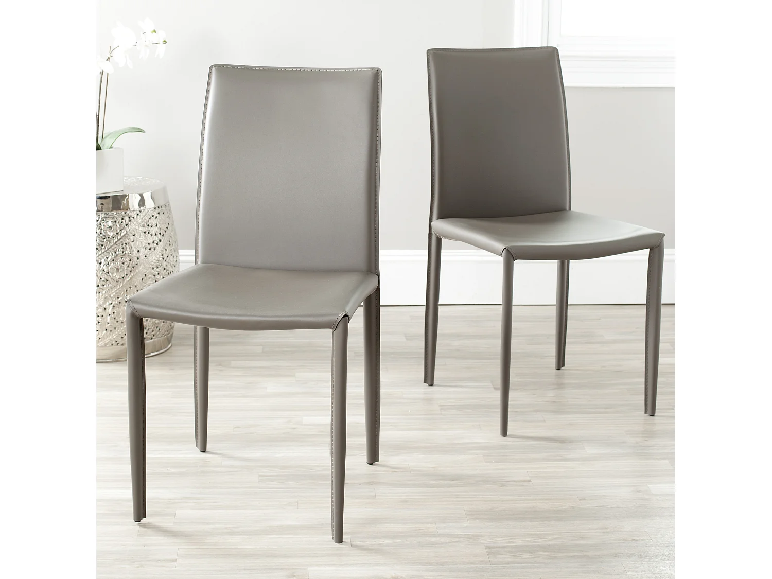 Lot de 2 chaise Gris 58 X 48 X 90.93 cm - Beatrix