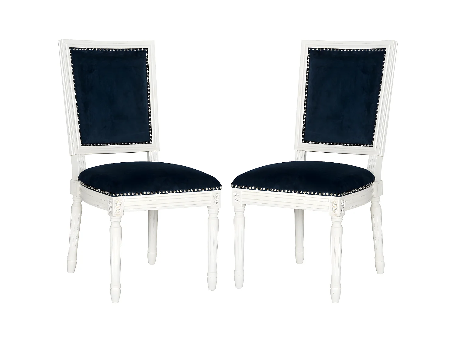 chaise Marine et crème 48 X 48 X 97.28 cm - Carlota