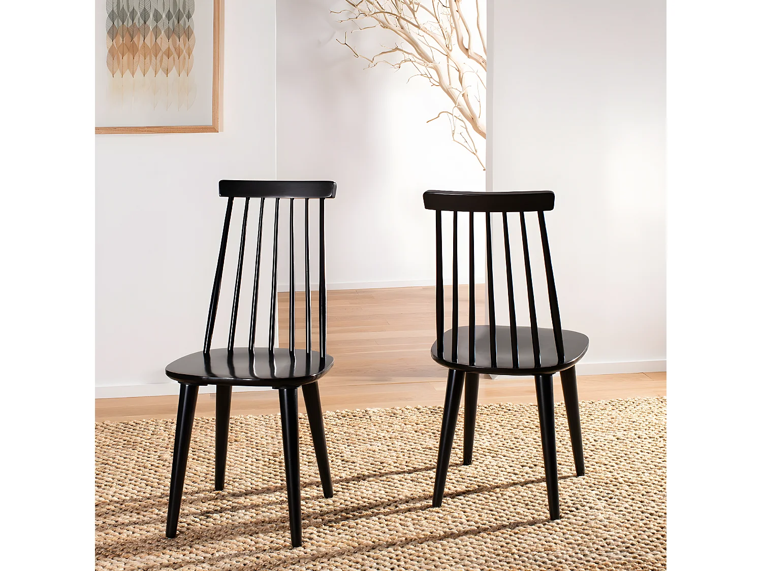 Lot de 2 chaise Noir 53 X 50 X 91.44 cm - Vela