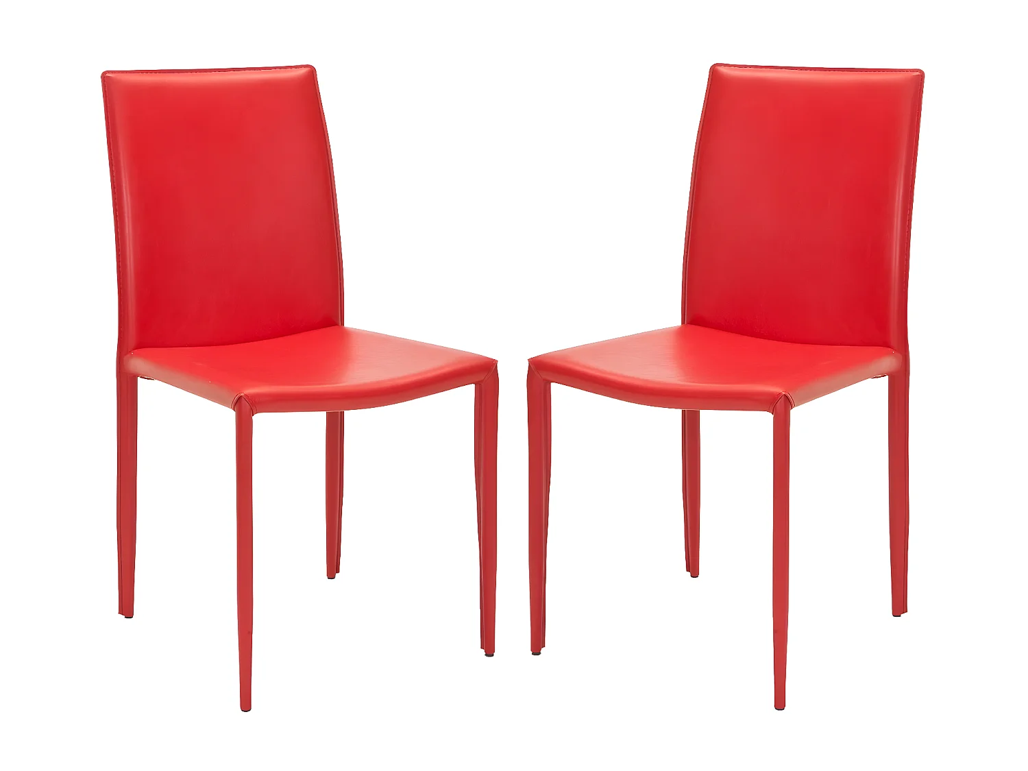 Lot de 2 chaise Rouge 58 X 48 X 90.93 cm - Beatrix