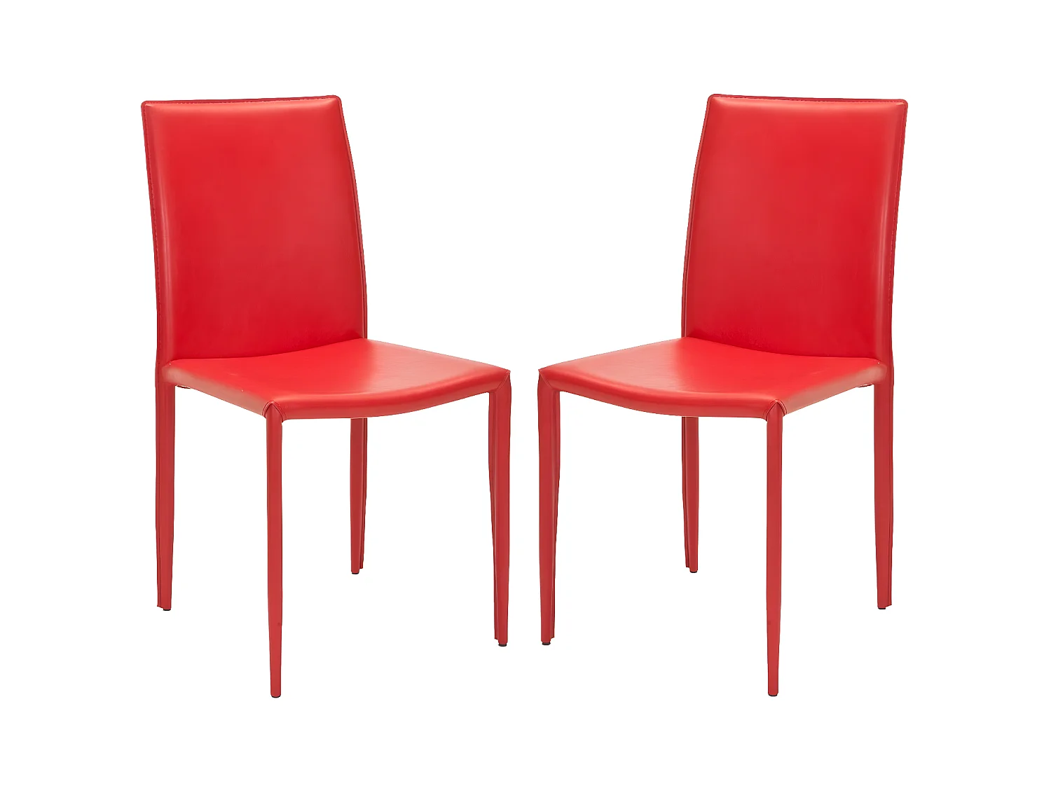 Lot de 2 chaise Rouge 58 X 48 X 90.93 cm - Beatrix