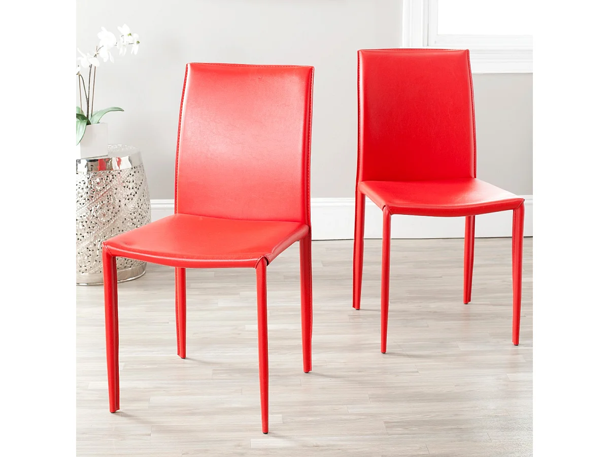 Lot de 2 chaise Rouge 58 X 48 X 90.93 cm - Beatrix