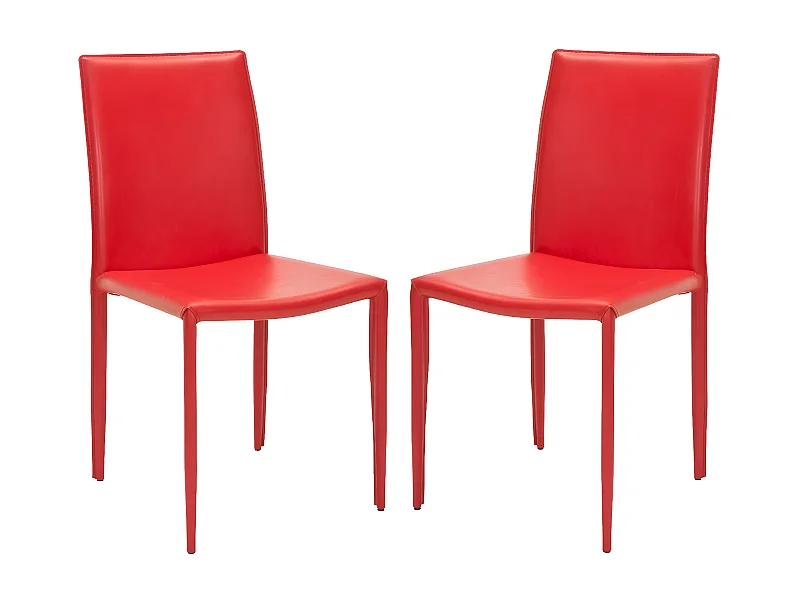 Lot de 2 chaise Rouge 58 X 48 X 90.93 cm - Beatrix