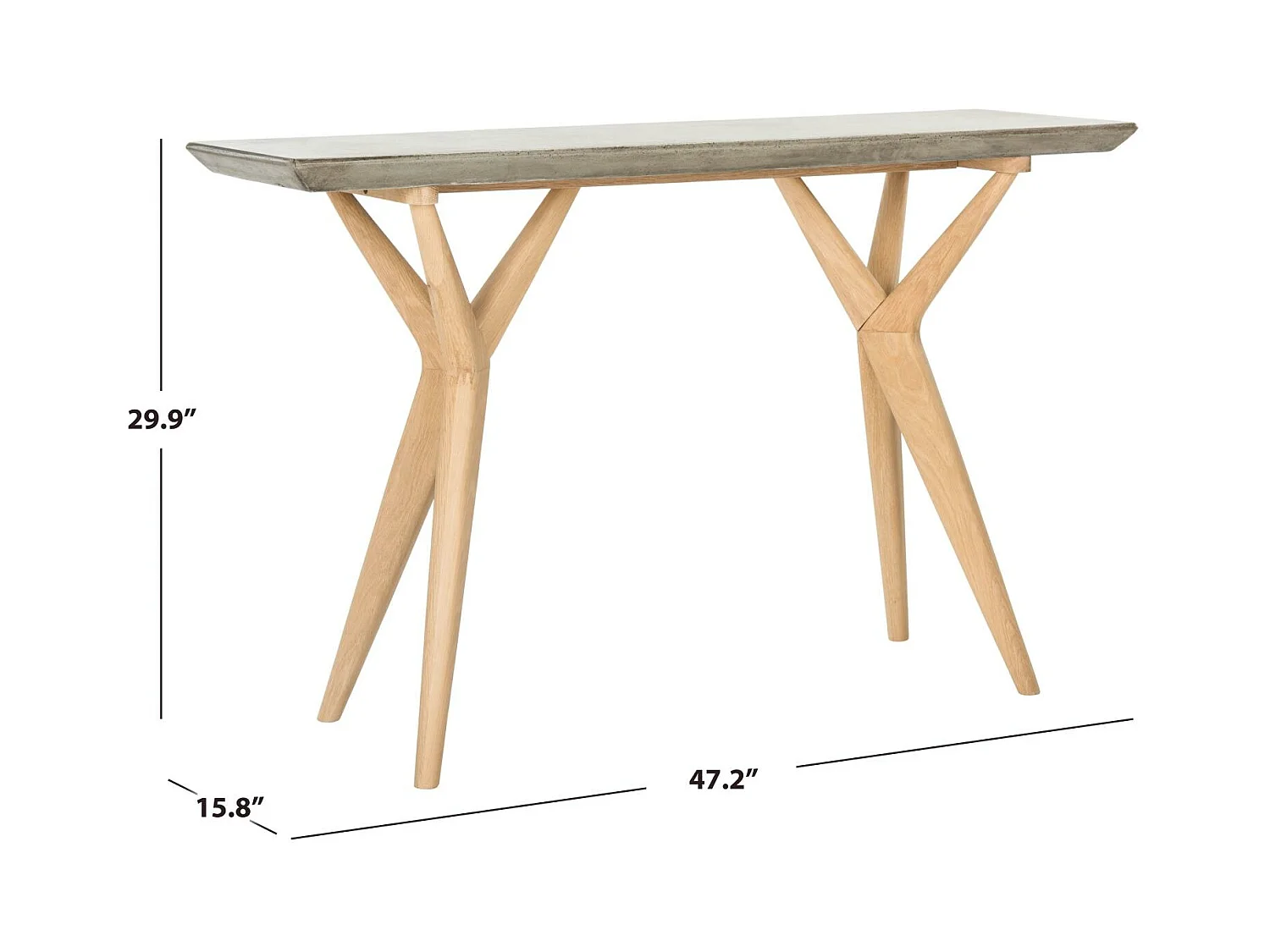 Table console d'extérieur Gris foncé 40 X 120 X 75.99 cm - Lawanda