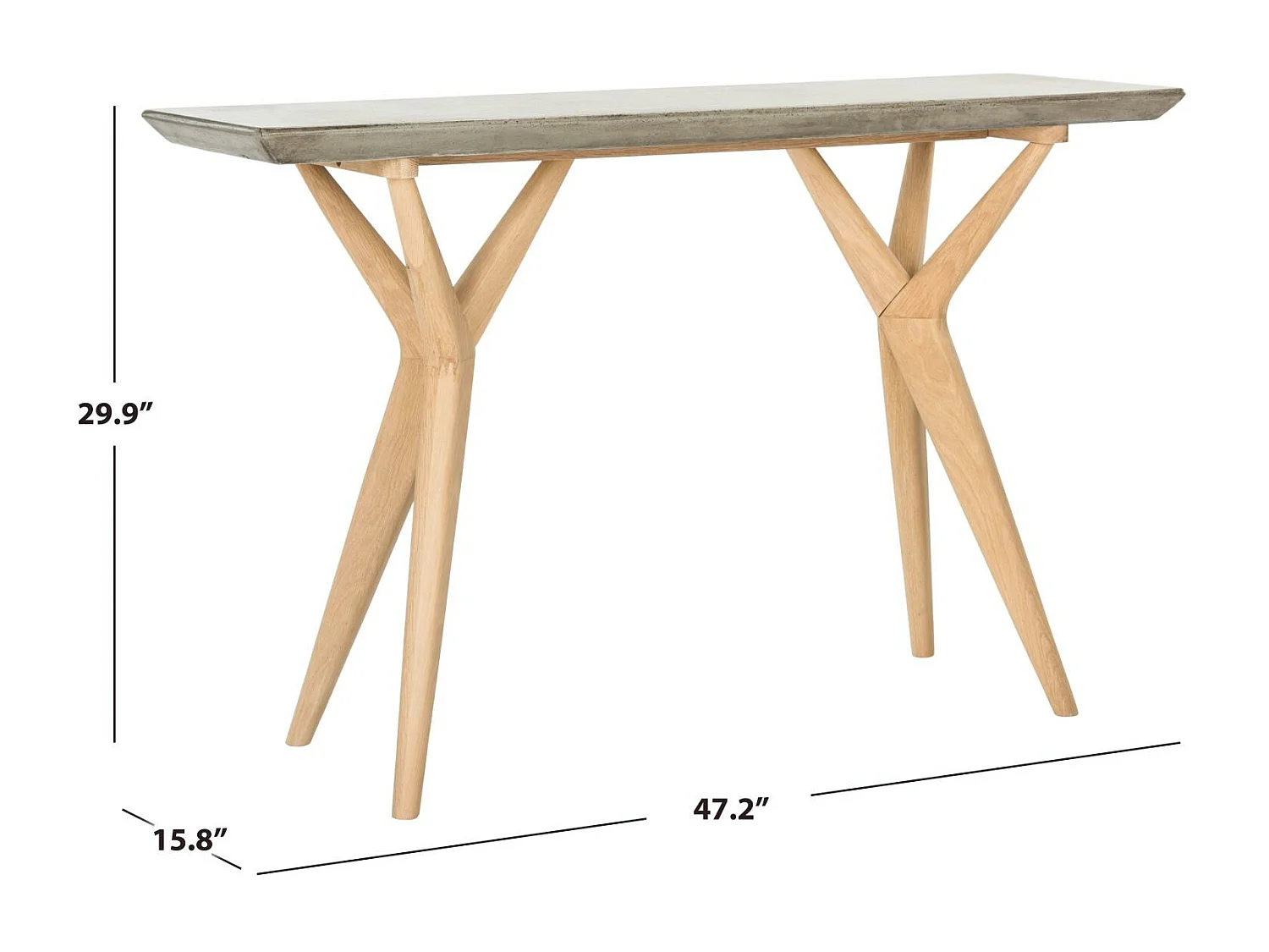 Table console d'extérieur Gris foncé 40 X 120 X 75.99 cm - Lawanda