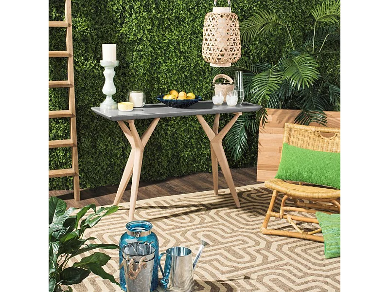 Table console d'extérieur Gris foncé 40 X 120 X 75.99 cm - Lawanda