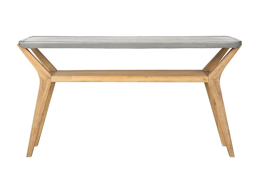 Table console d'extérieur Gris foncé 45 X 140 X 75 cm - Charmaine