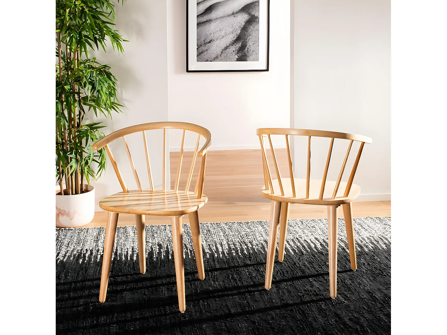 Lot de 2 chaise naturel 52 X 54 X 75.94 cm - Wava