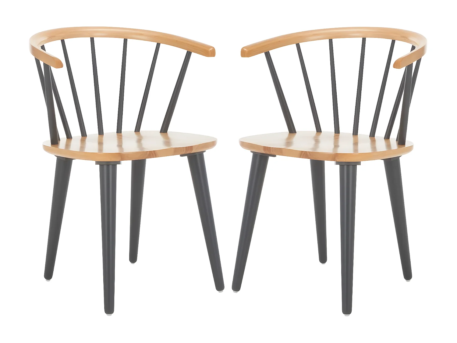 Lot de 2 chaise Naturel & Gris 52 X 54 X 75.94 cm - Wava