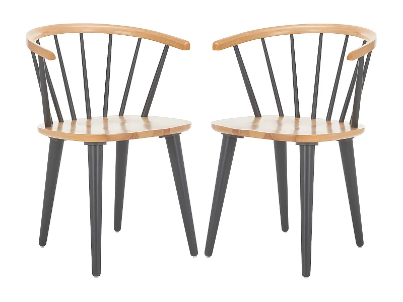 Lot de 2 chaise Naturel & Gris 52 X 54 X 75.94 cm - Wava