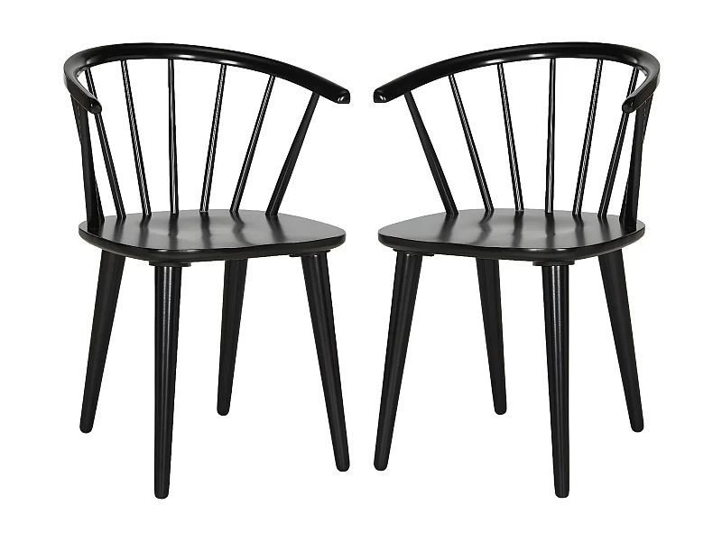 Lot de 2 chaise Noir 52 X 54 X 75.94 cm - Wava