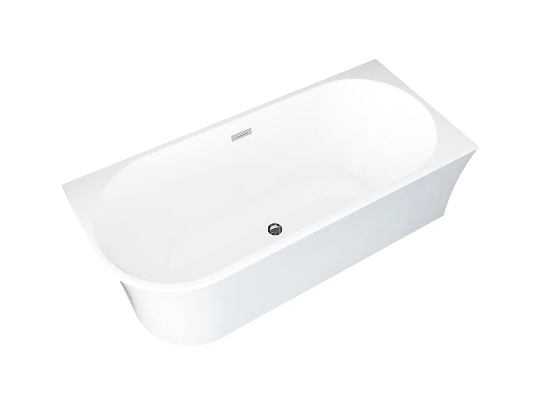 Baignoire douche blanche avec pare baignoire pivotant - 201 L - Angle droit - PONTICOLA