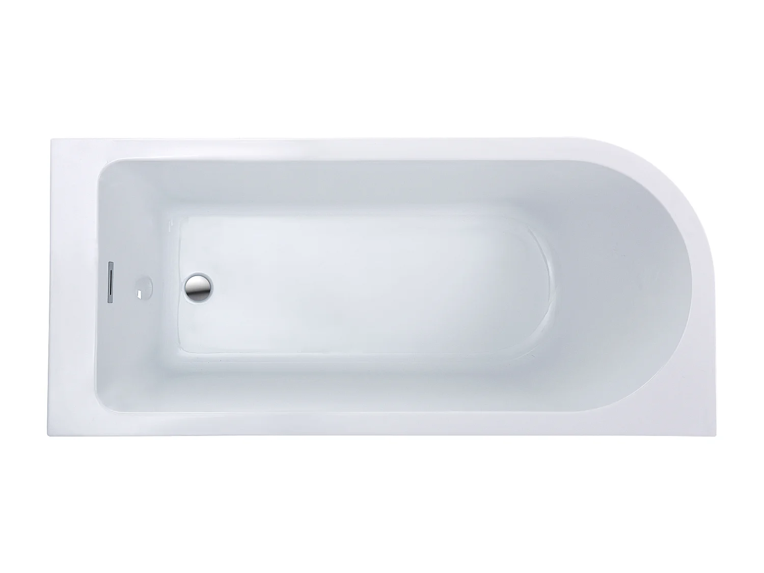 Baignoire douche blanche avec pare baignoire coulissant - 240 L - Angle droit - ANIKA