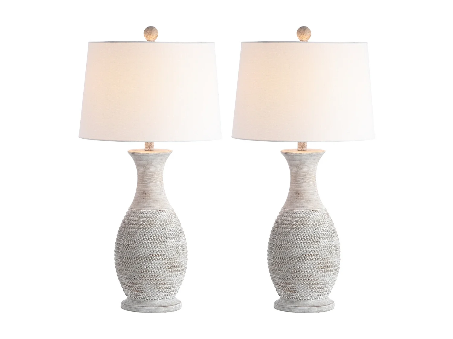 Lot de 2 Lampes de table gris 40 x 40 x 75 cm - Bentlee