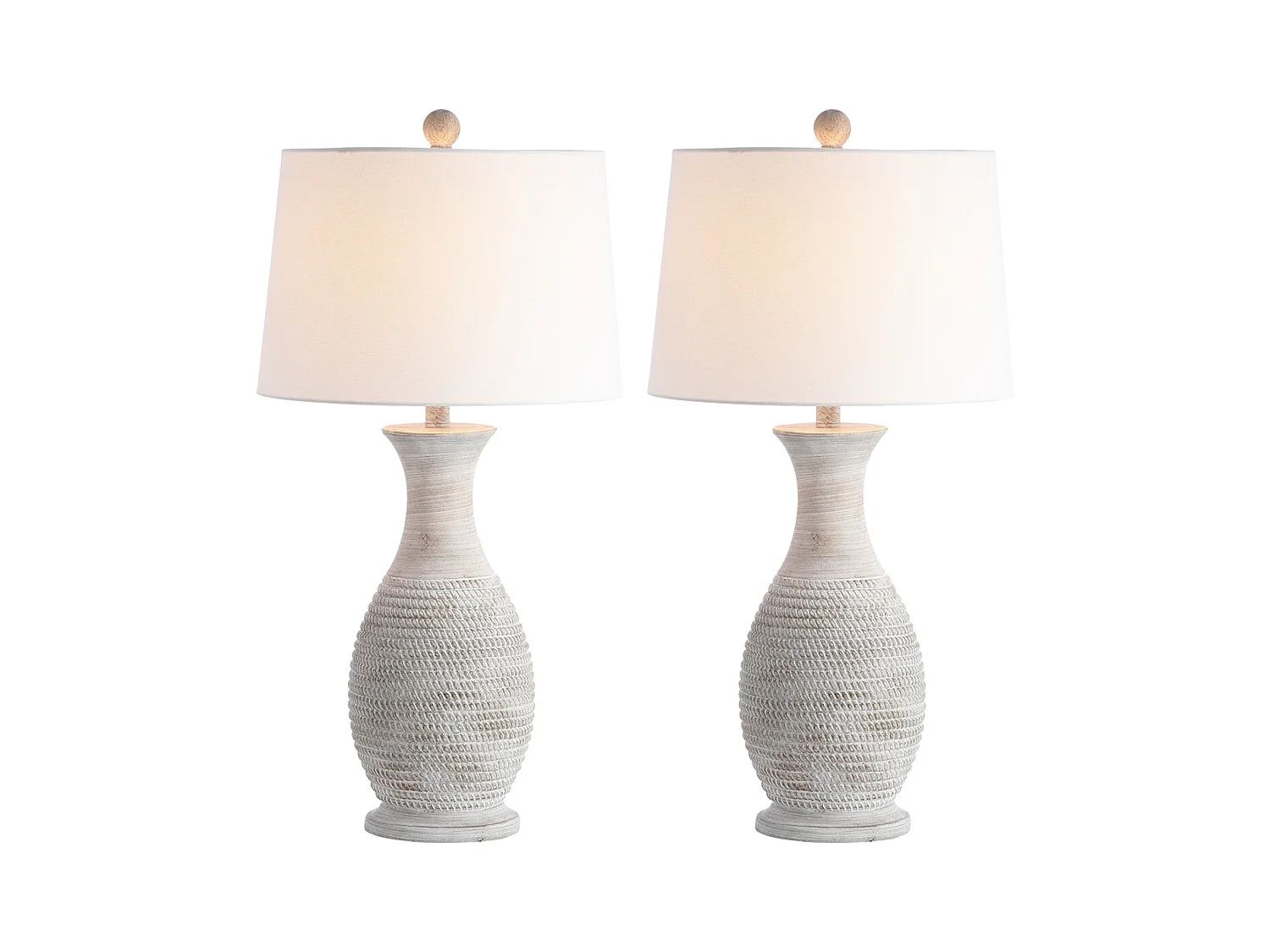 Lot de 2 Lampes de table gris 40 x 40 x 75 cm - Bentlee