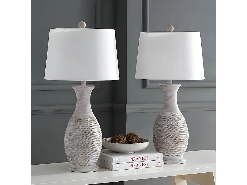 Lot de 2 Lampes de table gris 40 x 40 x 75 cm - Bentlee